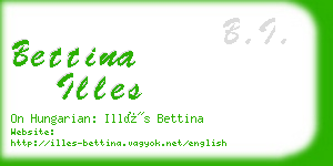 bettina illes business card